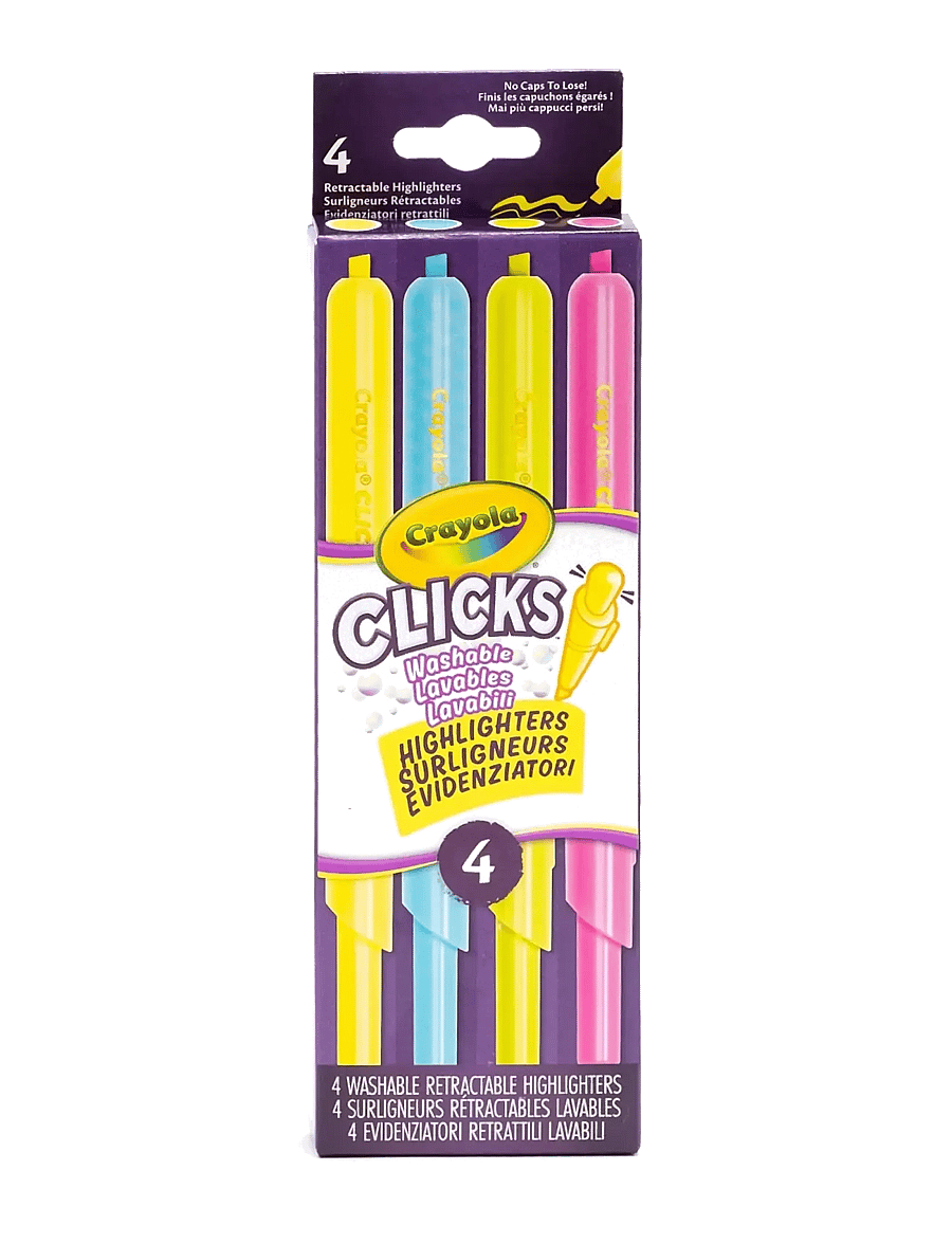 Crayola - Crayola Clicks Retractable Highlighters 4 Pcs - multi - 0