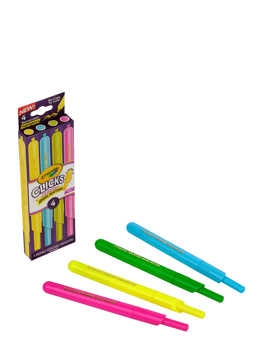 Crayola - Crayola Clicks Retractable Highlighters 4 Pcs - multi - 1