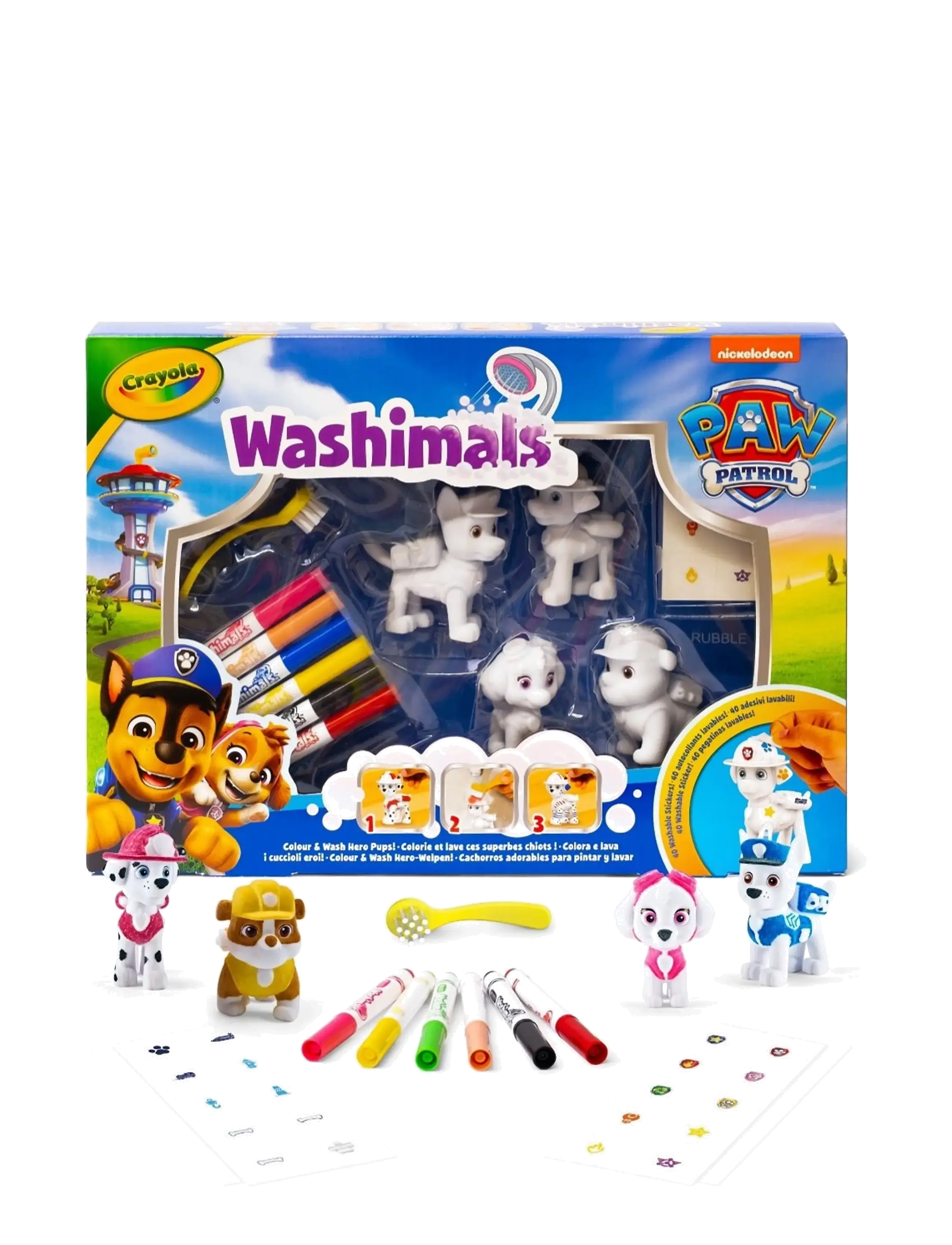 Crayola Washimals Paw Patrol W/ 4 Pups, One Size, Craft, Mehrfarbig/gemustert - Craft Sets, Kinder