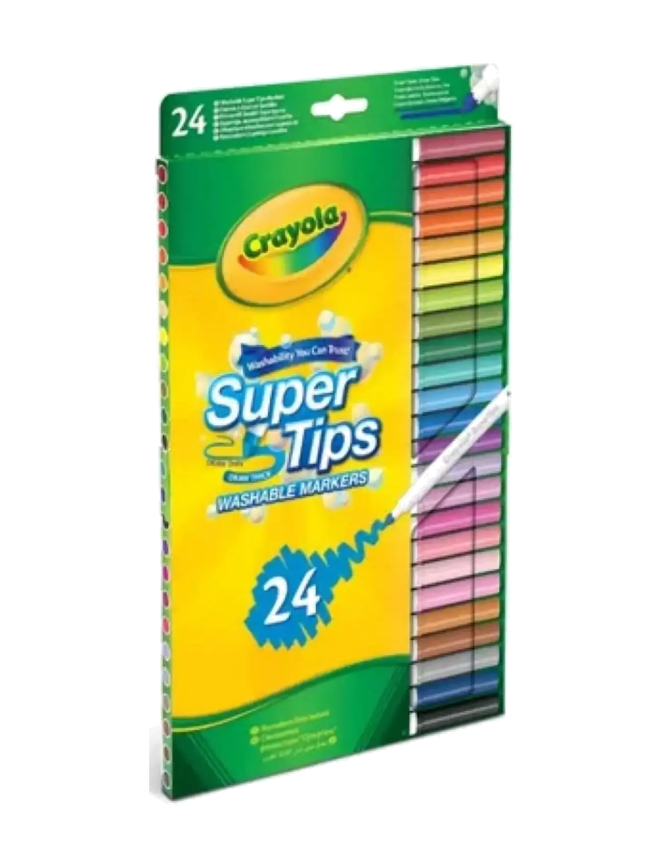 Crayola Supertips Washable Markers 24 Pcs, One Size, Drawing, Mehrfarbig/gemustert - Stationery, Kinder
