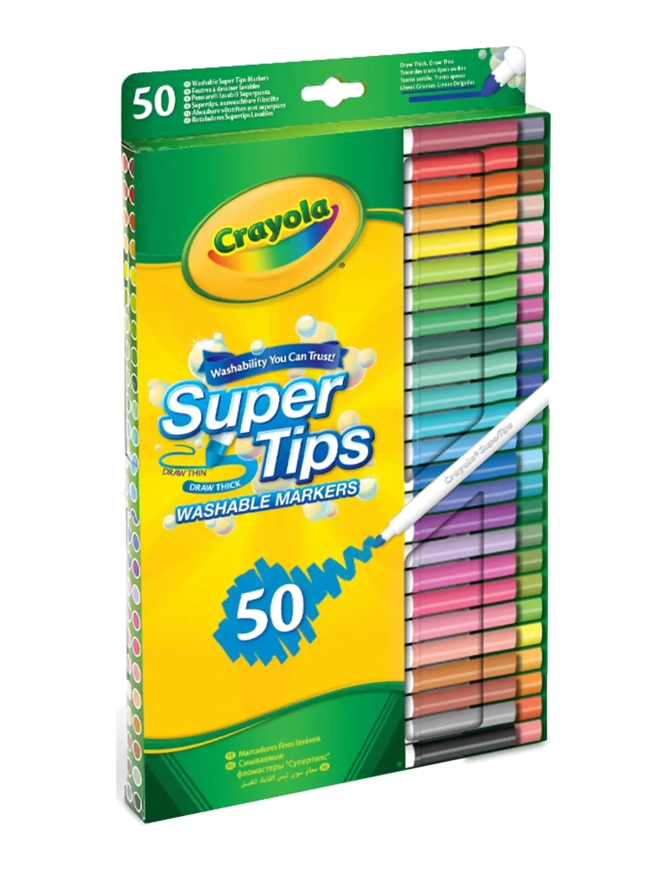 Crayola Crayola Supertips Washable Markers 50 Pcs, One Size, Multi/patterned, Drawing > Pencils, Børn