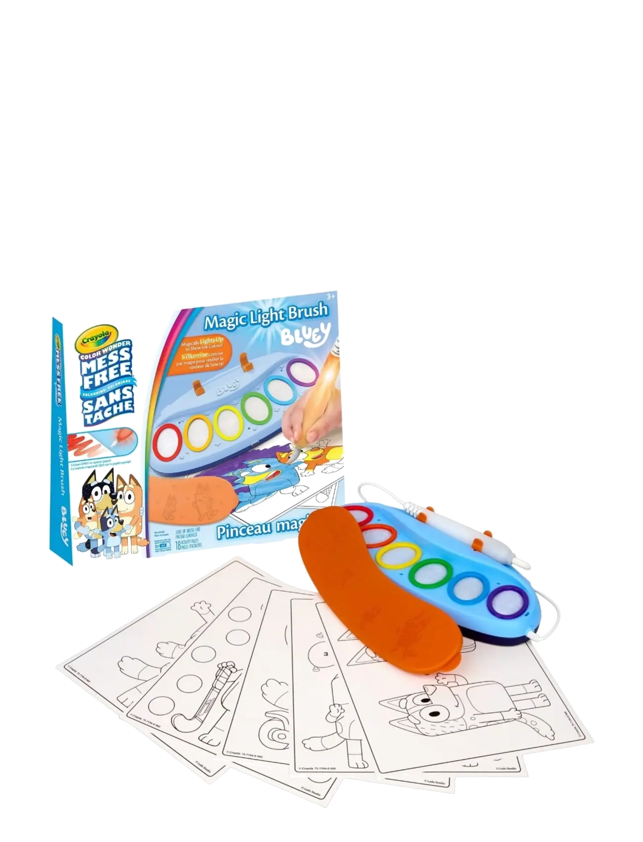 Crayola Color Wonder Magic Light Up Brush Bluey, Børn, Paints, Multi/mønstret, Str: ONE SIZE