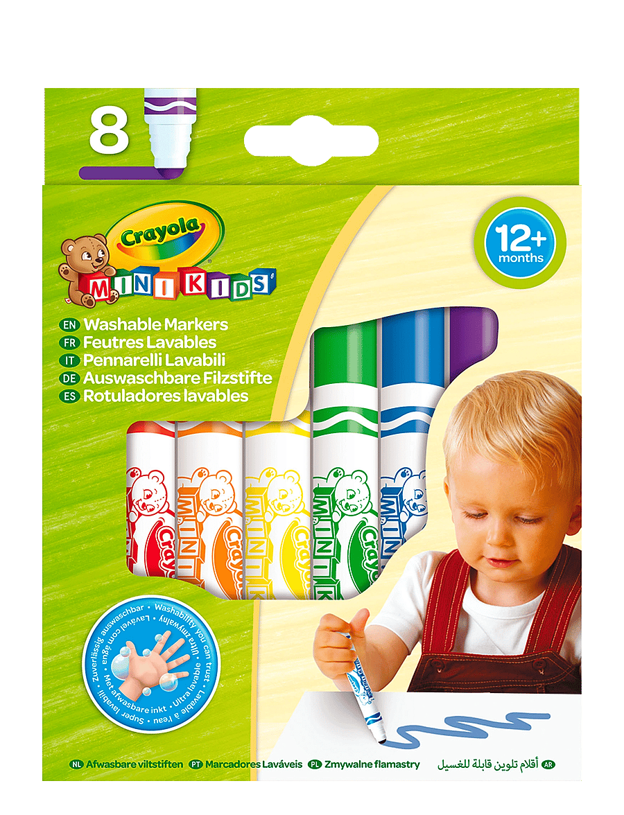 Crayola - Crayola Mini Kids Washable Markers 8 Pcs - bleistifte - multi coloured - 0