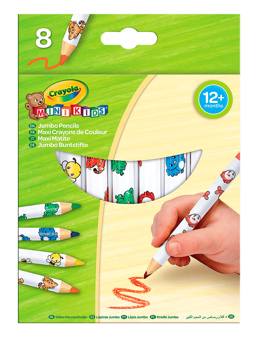 Crayola - Crayola Mini Kids Jumbo Decorated Pencils 8 Pcs - pliiatsid - multi coloured - 0