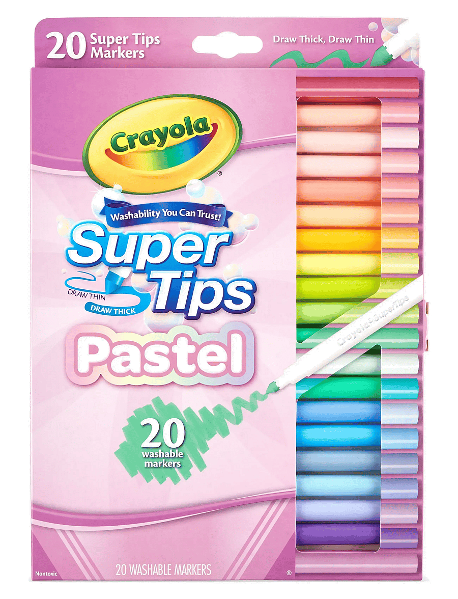 Crayola - Crayola Supertips Pastel Washable Markers 20 Pcs - bleistifte - multi coloured - 1