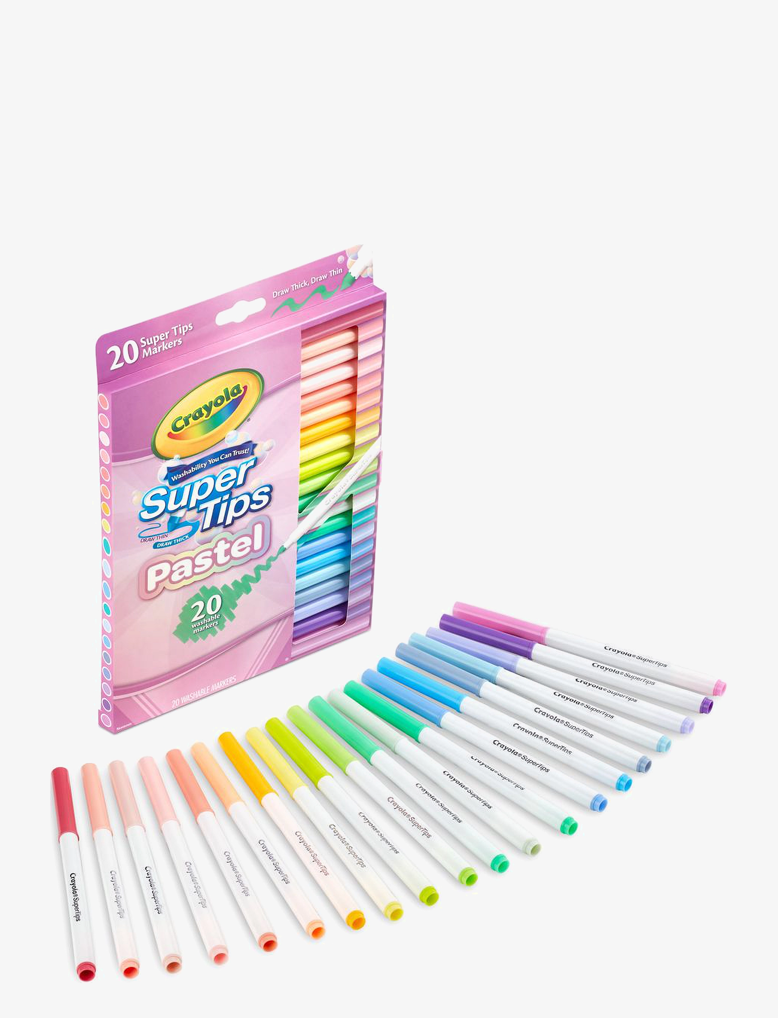 Crayola - Crayola Supertips Pastel Washable Markers 20 Pcs - crayons - multi coloured - 2