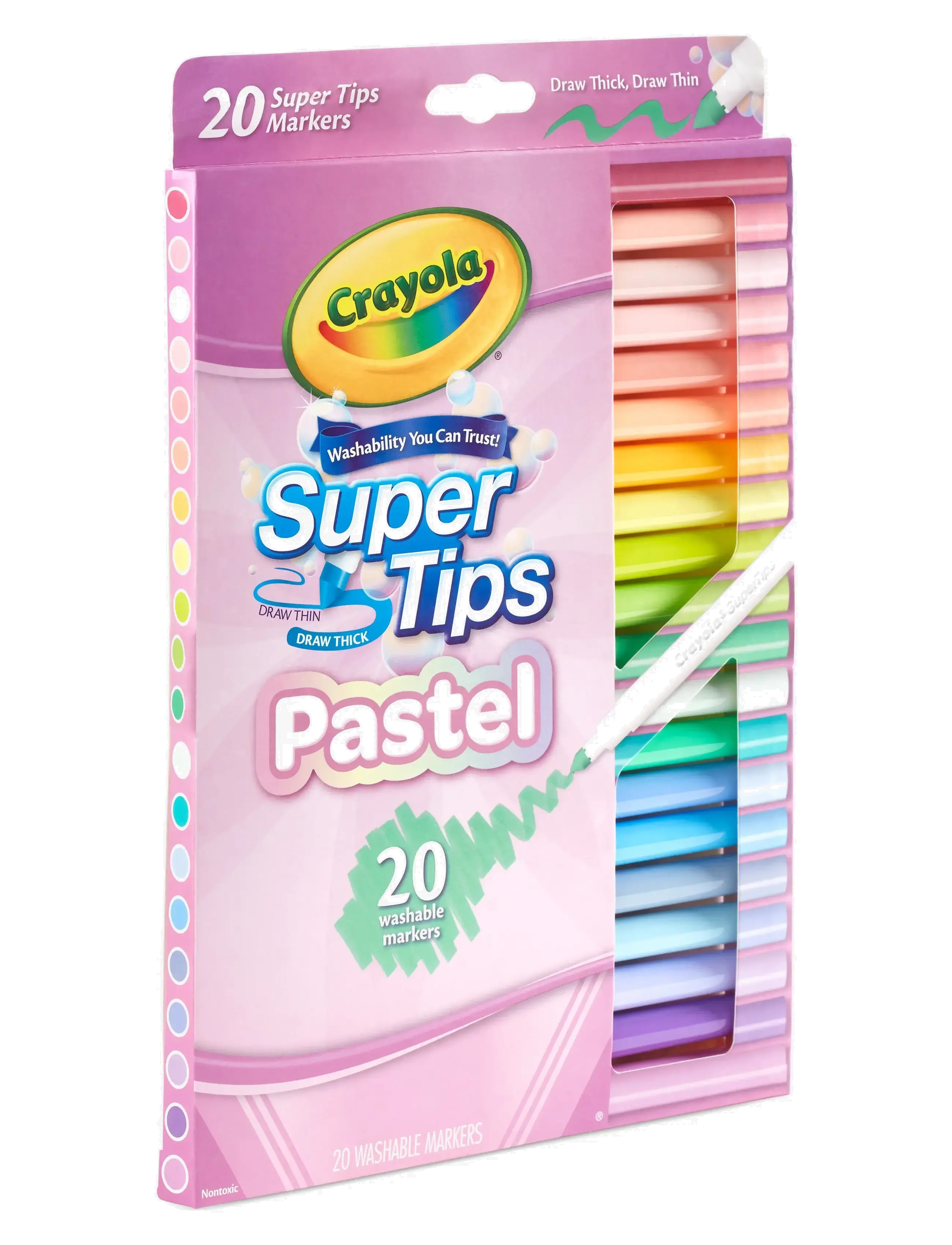 Crayola - Crayola Supertips Pastel Washable Markers 20 Pcs - crayons - multi coloured - 3