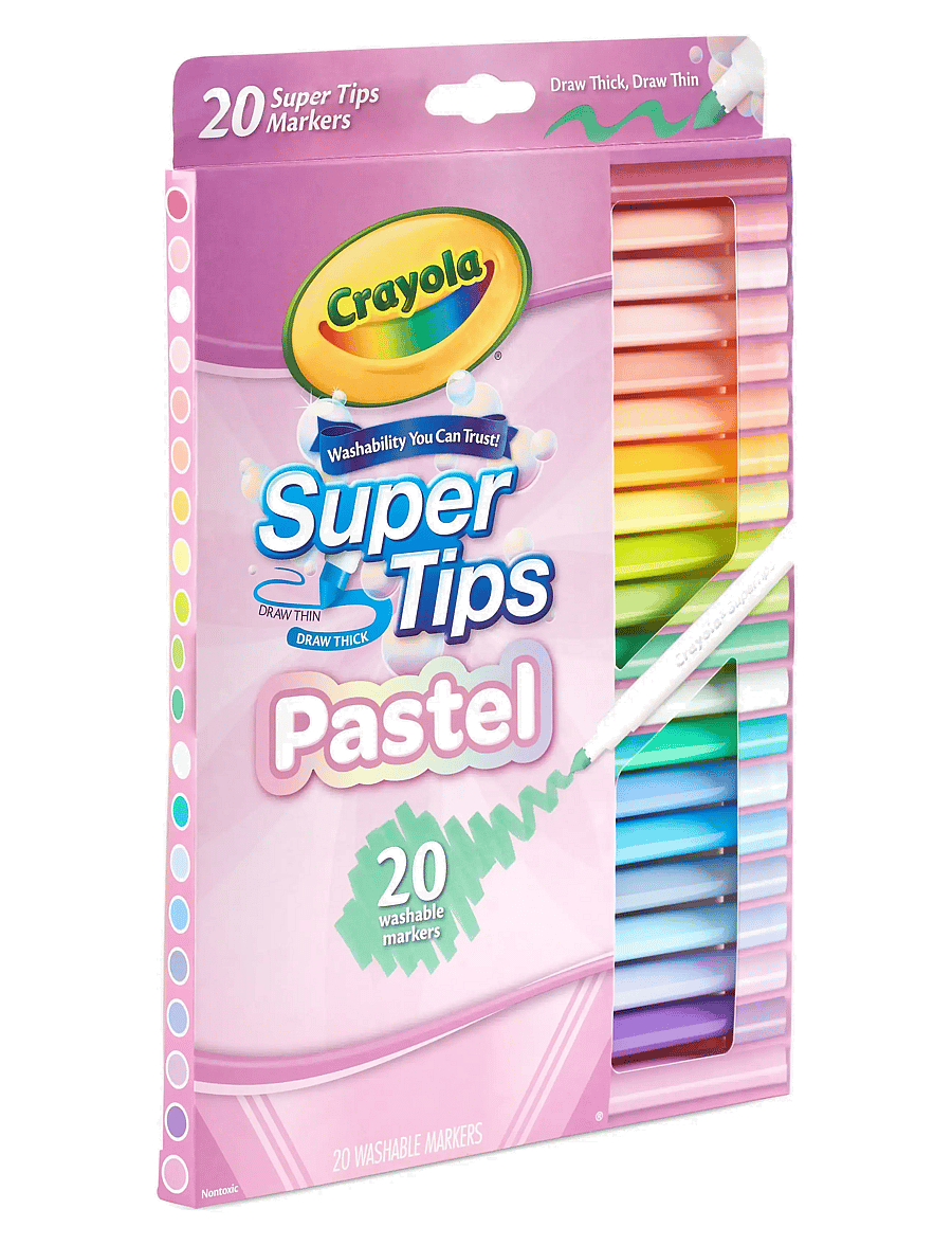 Crayola - Crayola Supertips Pastel Washable Markers 20 Pcs - bleistifte - multi coloured - 3