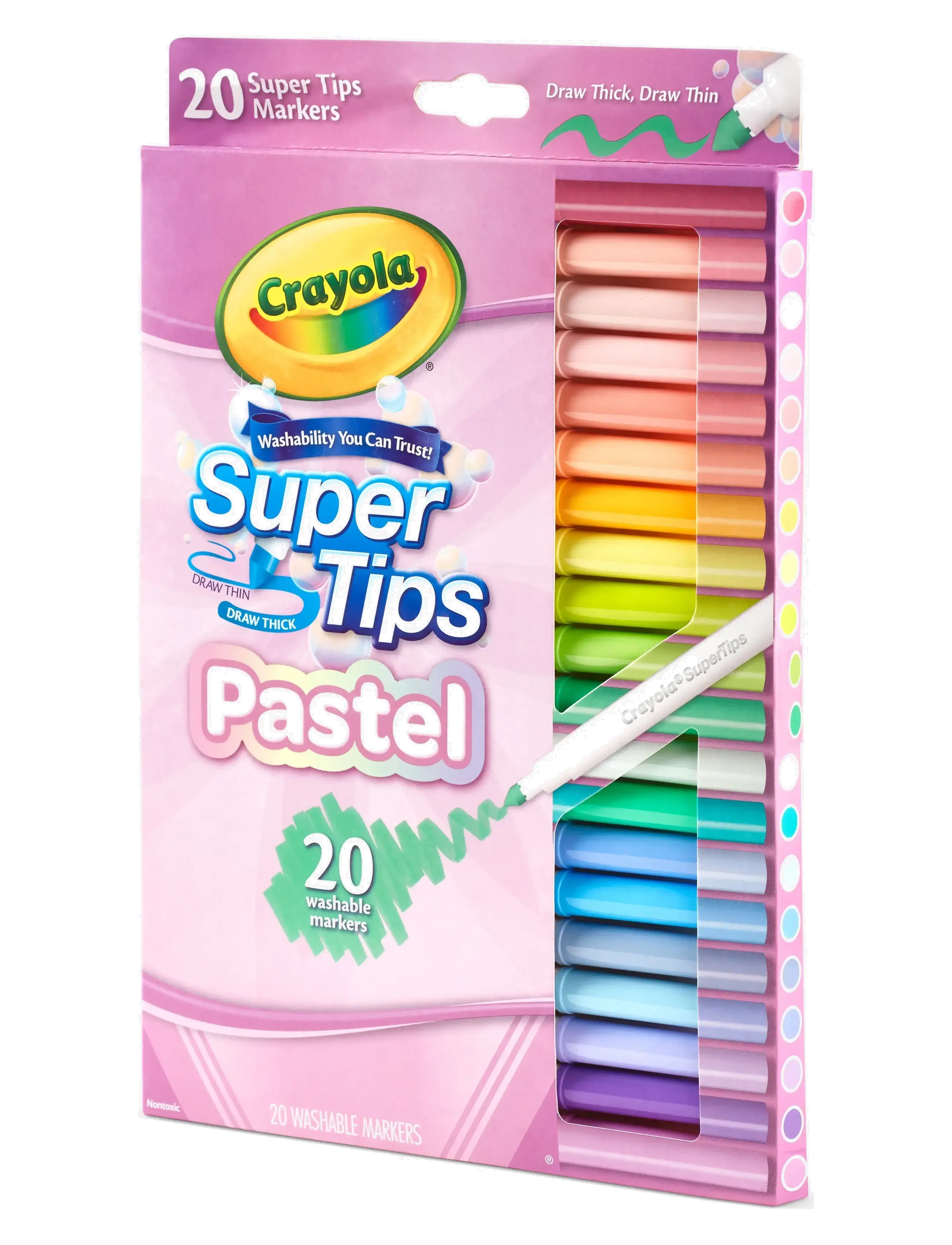 Crayola - Crayola Supertips Pastel Washable Markers 20 Pcs - crayons - multi coloured - 4