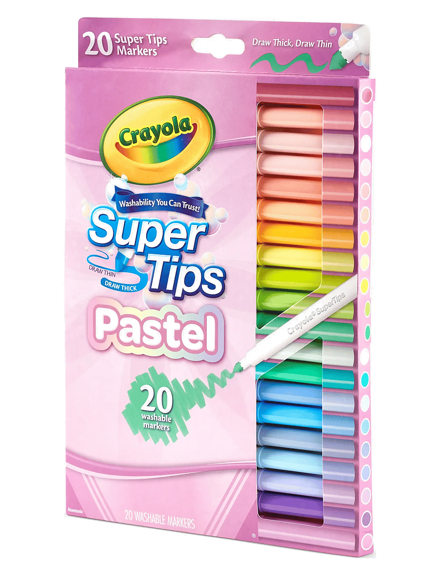 Crayola - Crayola Supertips Pastel Washable Markers 20 Pcs - bleistifte - multi coloured - 4