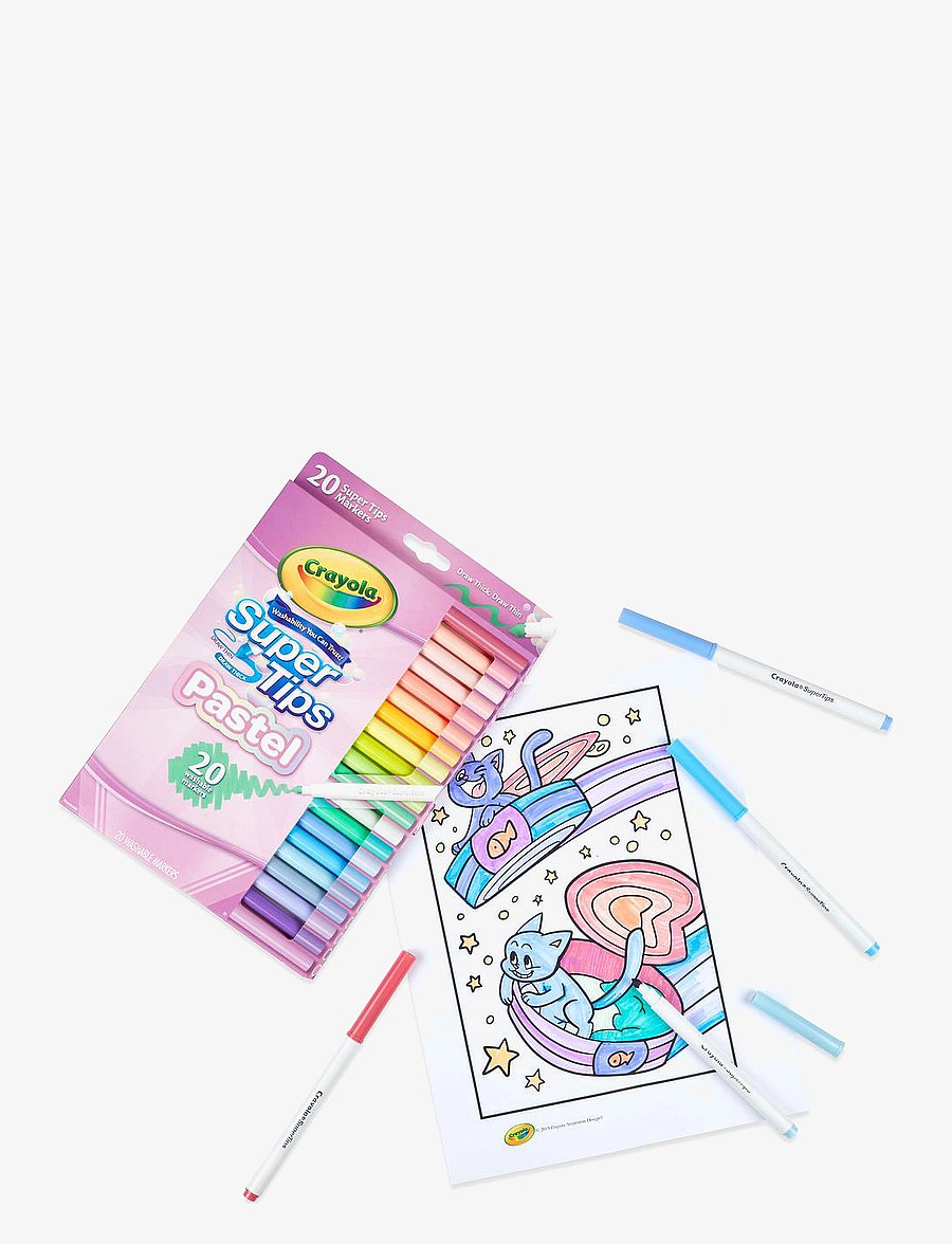 Crayola - Crayola Supertips Pastel Washable Markers 20 Pcs - bleistifte - multi coloured - 5