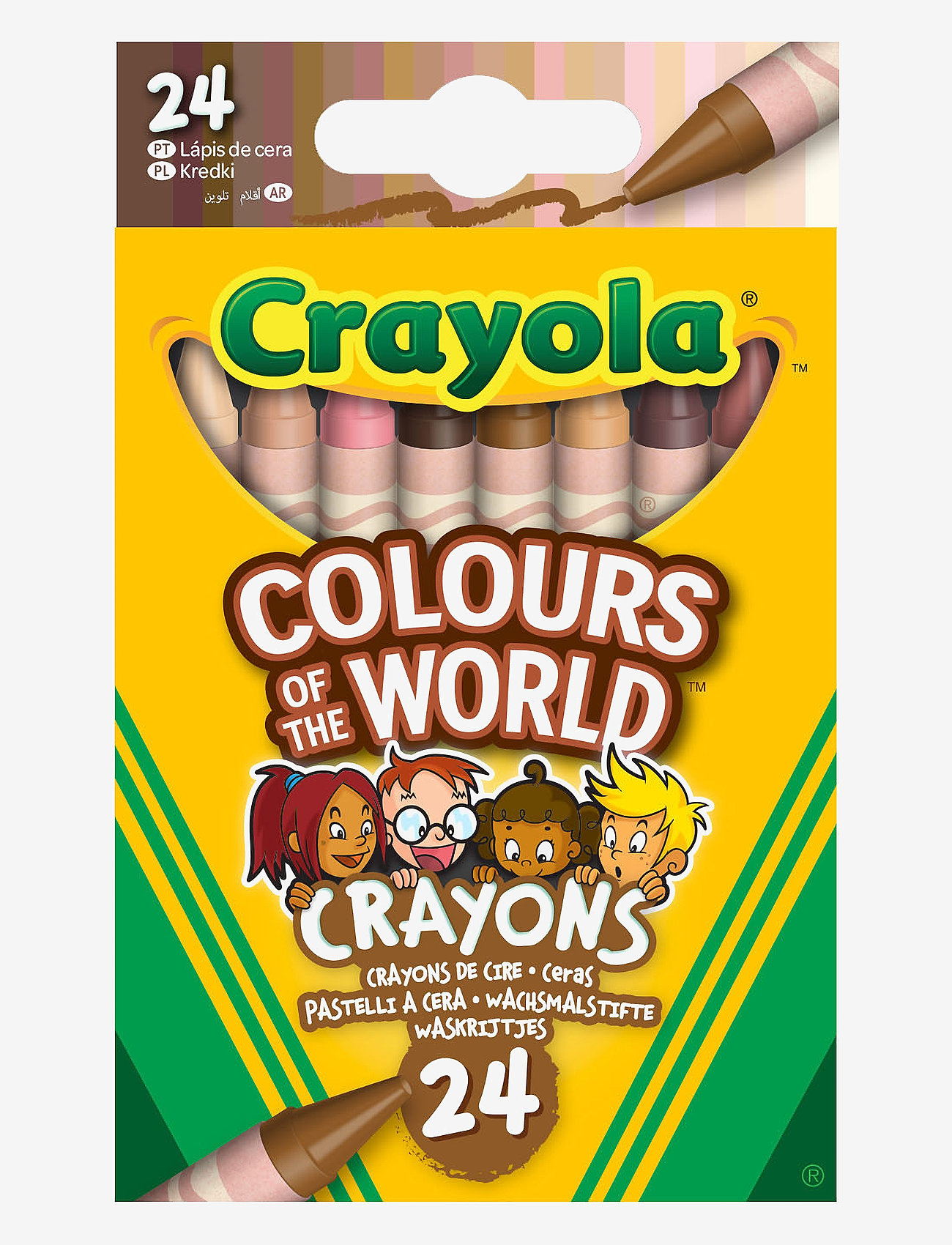 Crayola - CRAYOLA COLOURS OF THE WORLD CRAYONS 24 PCS - pencils - multi coloured - 1