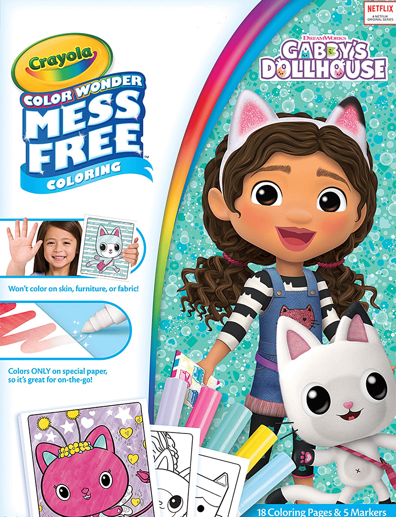 Crayola - CRAYOLA COLOUR WONDER GABBY'S DOLLHOUSE - pliiatsid - multi coloured - 0