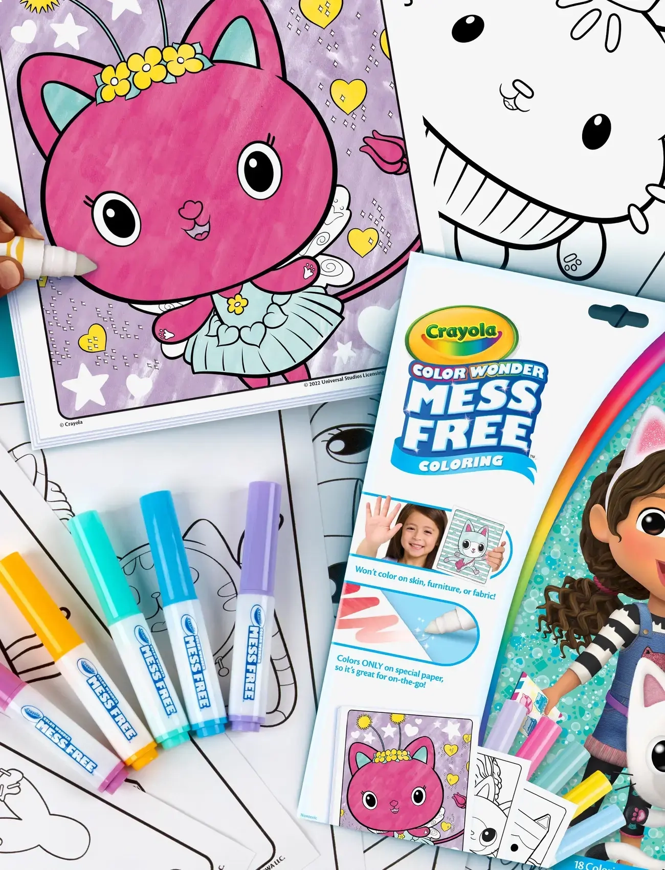 Crayola - CRAYOLA COLOUR WONDER GABBY'S DOLLHOUSE - pliiatsid - multi coloured - 1