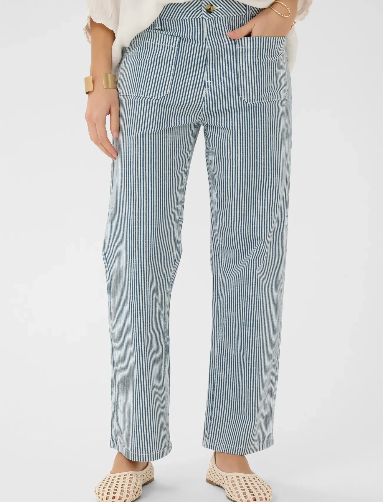 Cream Crberta 7/8 Twill - Audrey Fit - Navy - 36 1
