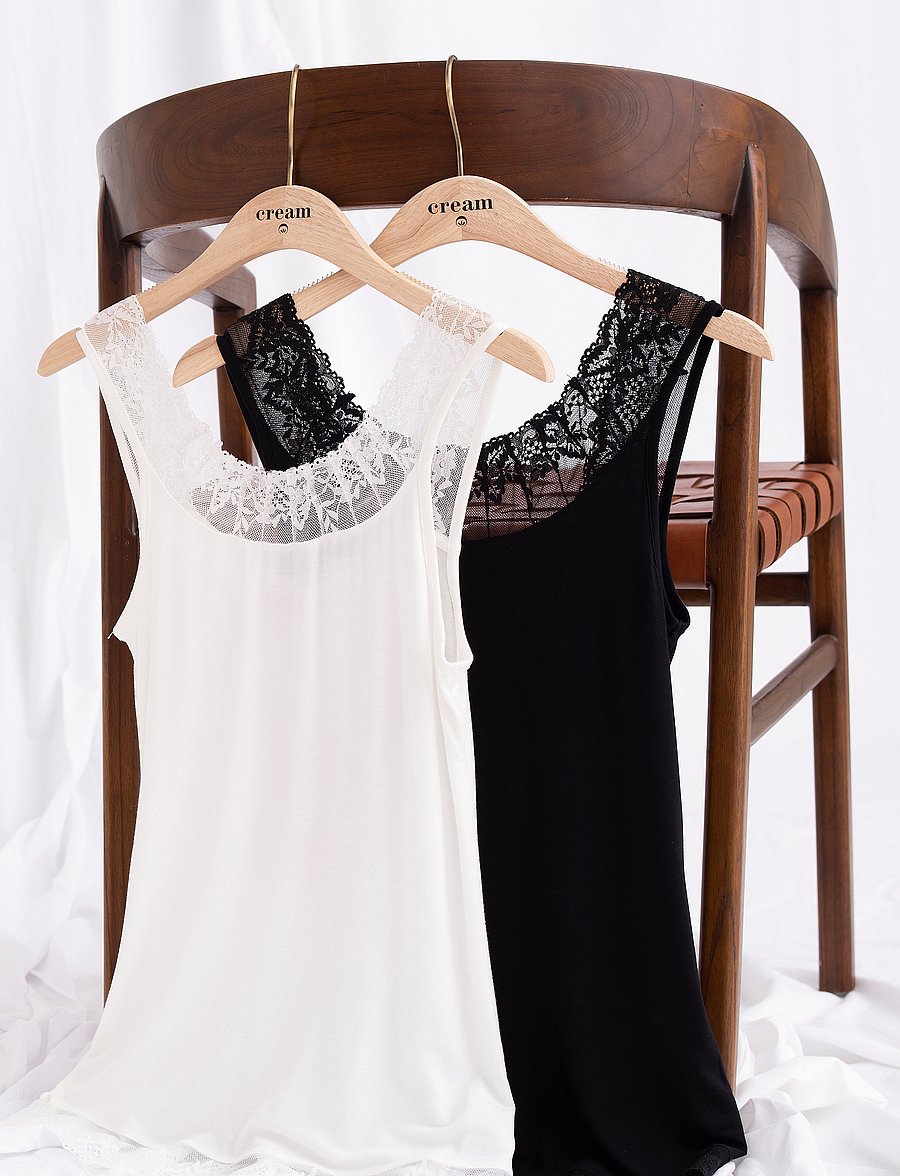 Cream - Florence Top - varrukateta topid - chalk - 5