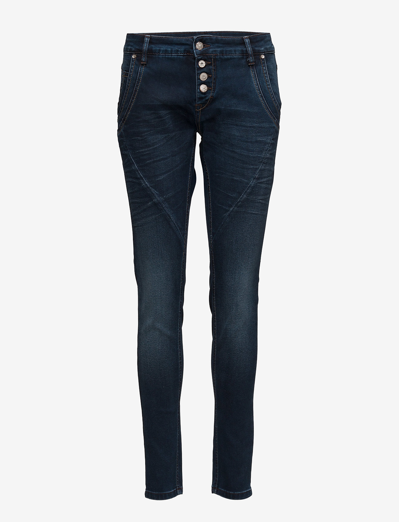 Cream - Baiily Power Stretch Jeans - džinsa bikses ar šaurām starām - dark blue denim - 0