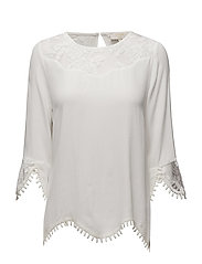 Cream - Kalanie Blouse - blouses met lange mouwen - chalk - 0