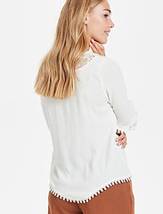Cream - Kalanie Blouse - long-sleeved blouses - chalk - 4