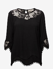 Cream - Kalanie Blouse - blouses met lange mouwen - pitch black - 0