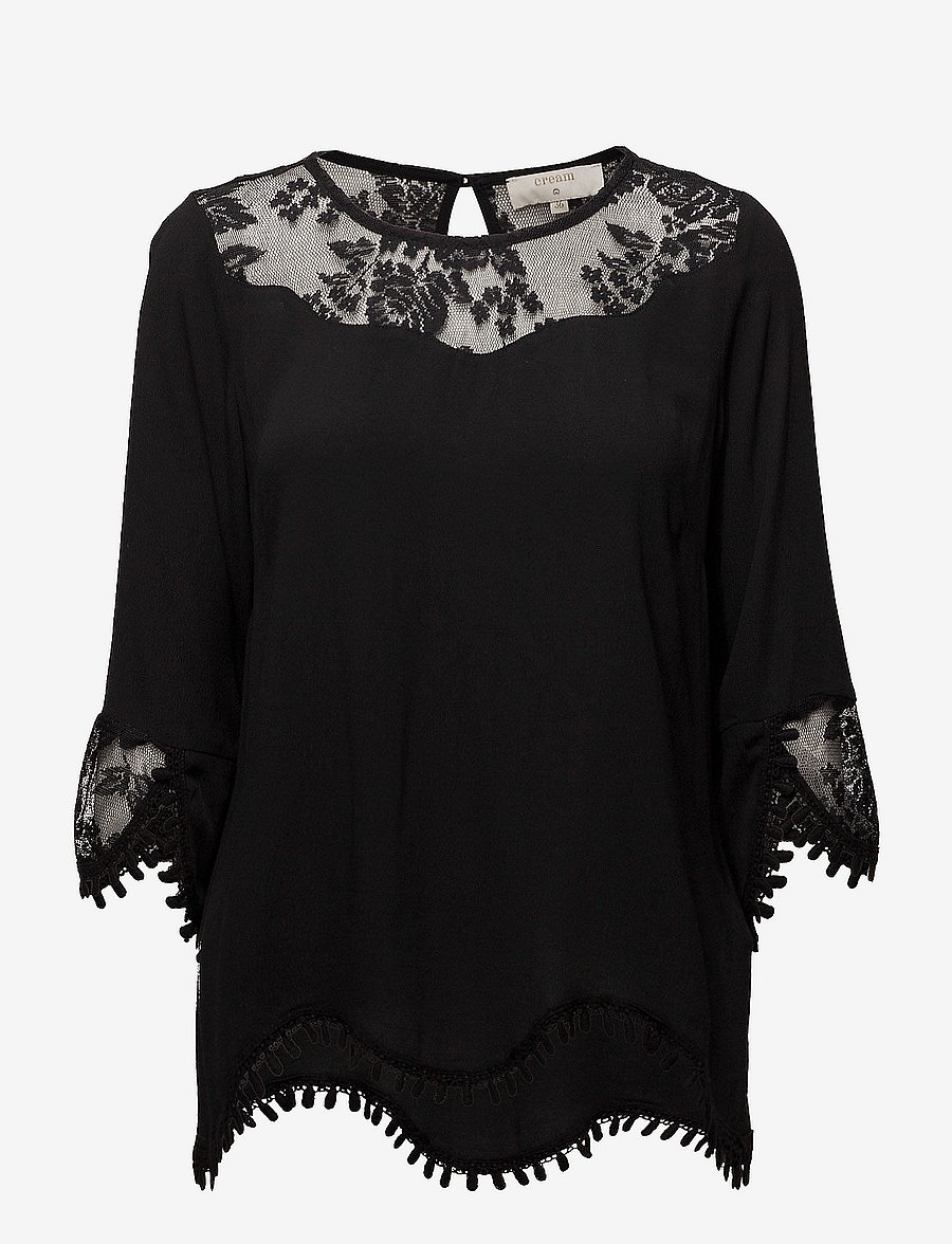 Cream - Kalanie Blouse - langärmelige blusen - pitch black - 1