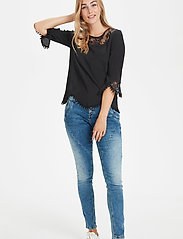 Cream - Kalanie Blouse - long-sleeved blouses - pitch black - 3