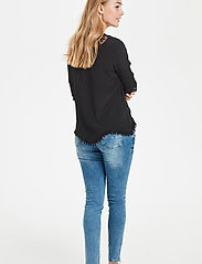 Cream - Kalanie Blouse - long-sleeved blouses - pitch black - 4