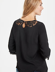 Cream - Kalanie Blouse - long-sleeved blouses - pitch black - 5