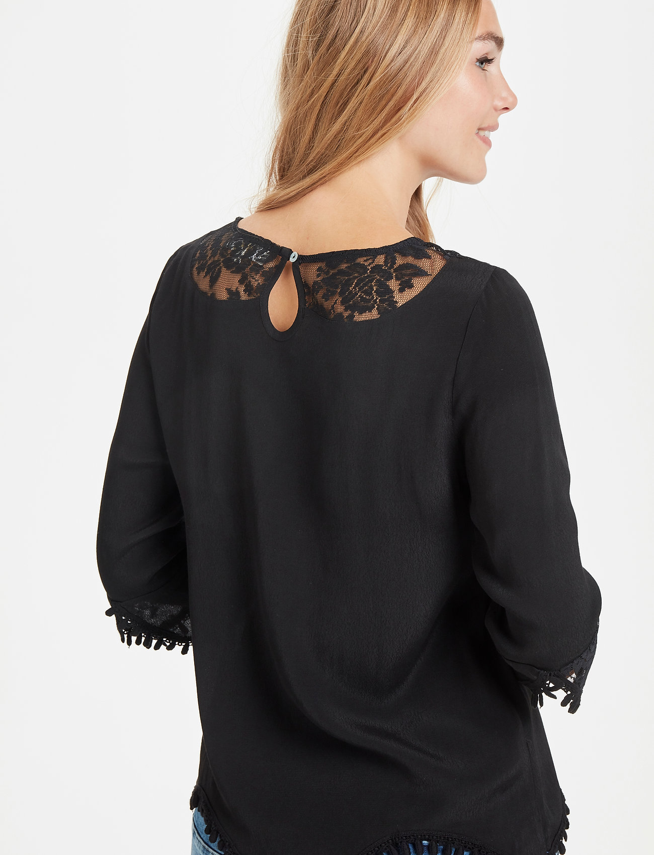 Cream - Kalanie Blouse - blouses met lange mouwen - pitch black - 5