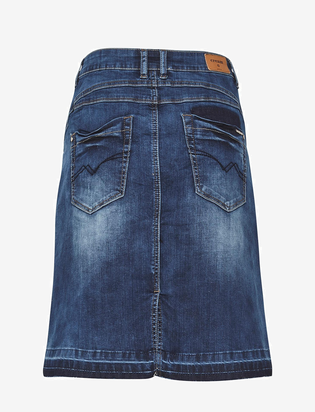 Cream - Patched denim Skirt - farkkuhameet - rich blue denim - 2