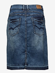 Cream - Patched denim Skirt - jeansröcke - rich blue denim - 1