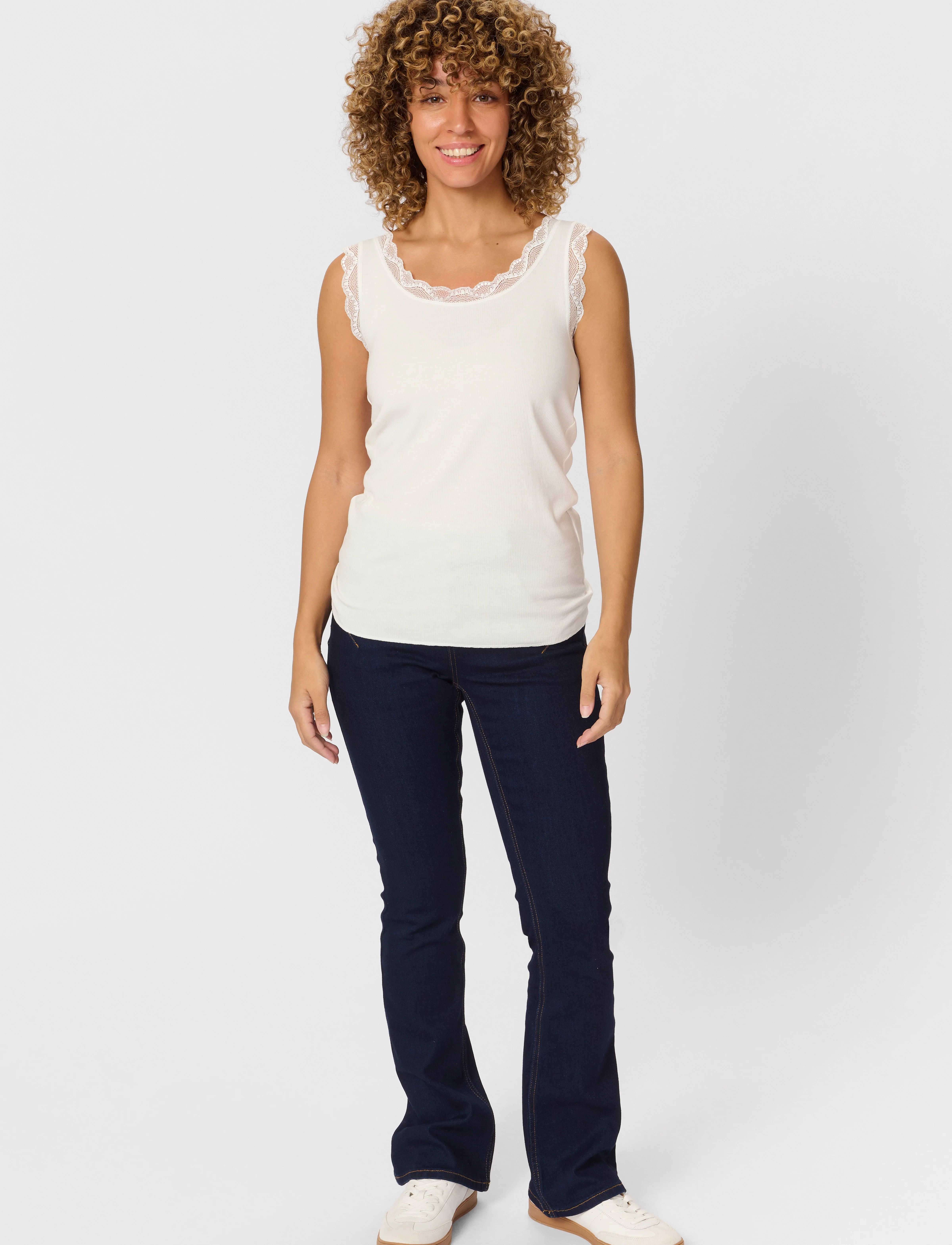 Cream - Vanessa top - topi bez piedurknēm - chalk - 3