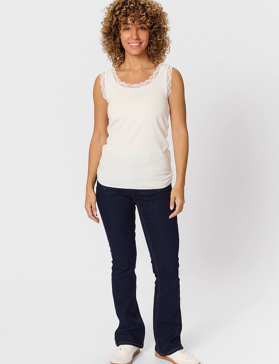 Cream - Vanessa top - linnen - chalk - 3