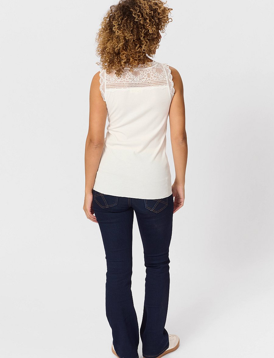 Cream - Vanessa top - linnen - chalk - 4