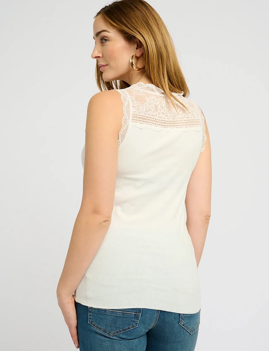 Cream - Vanessa top - linnen - chalk - 5