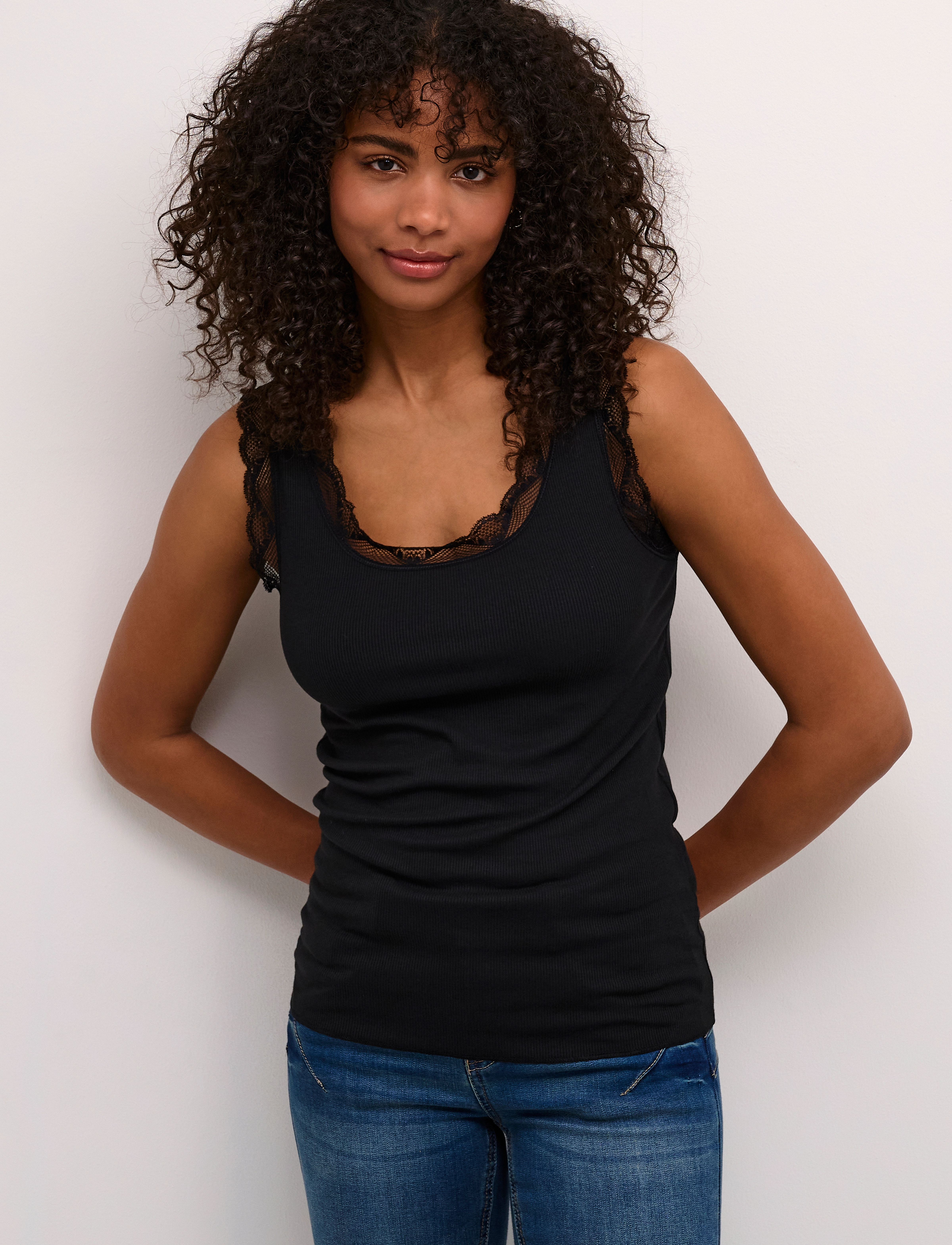 Cream Vanessa Top, XS, Black, T-Shirts & Toppe > Uden Ærmer, Dame