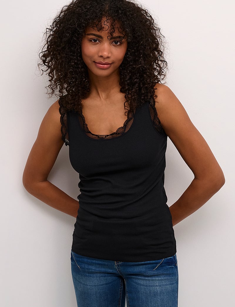 Cream - Vanessa top - tanktops - pitch black - 0