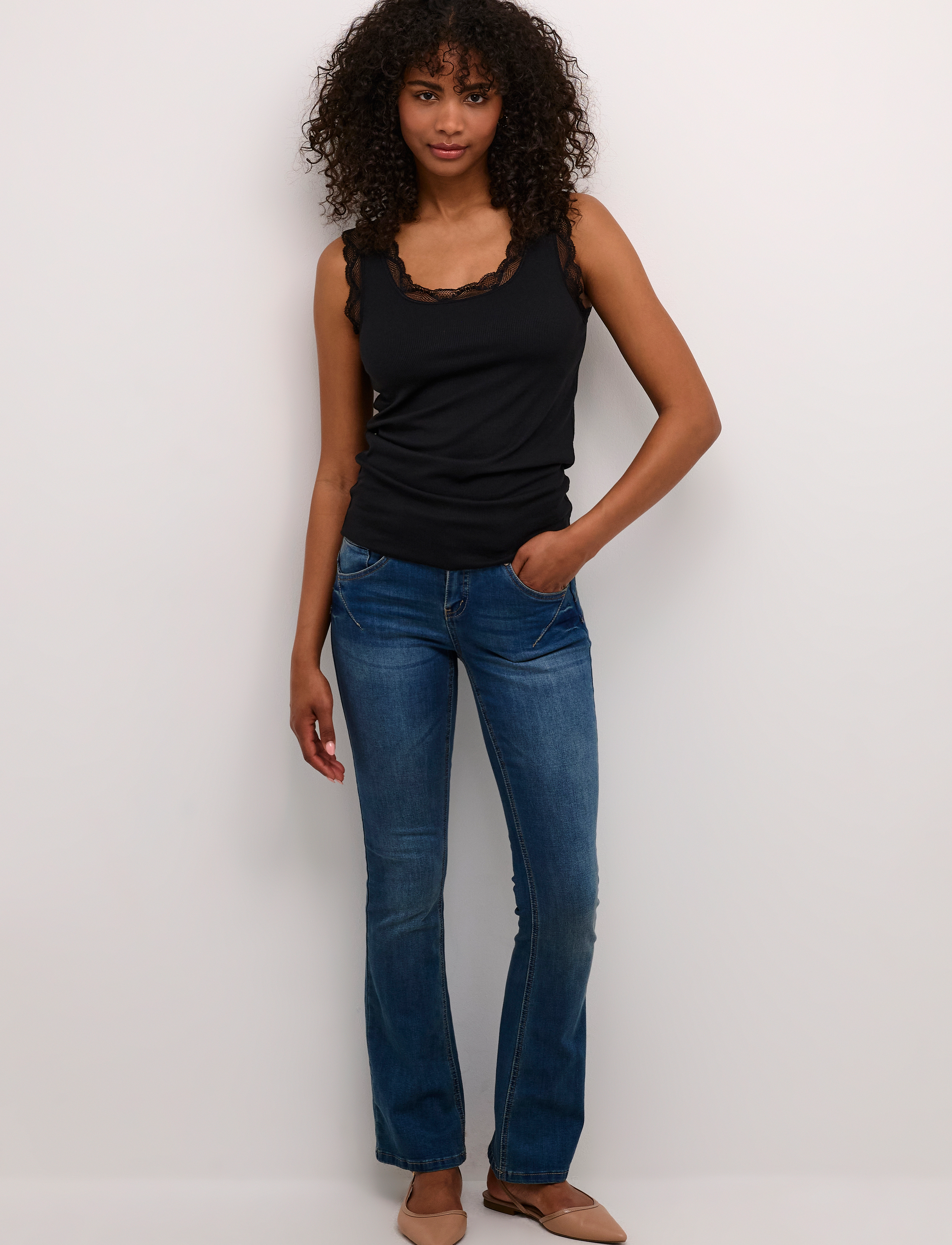 Cream - Vanessa top - linnen - pitch black - 3