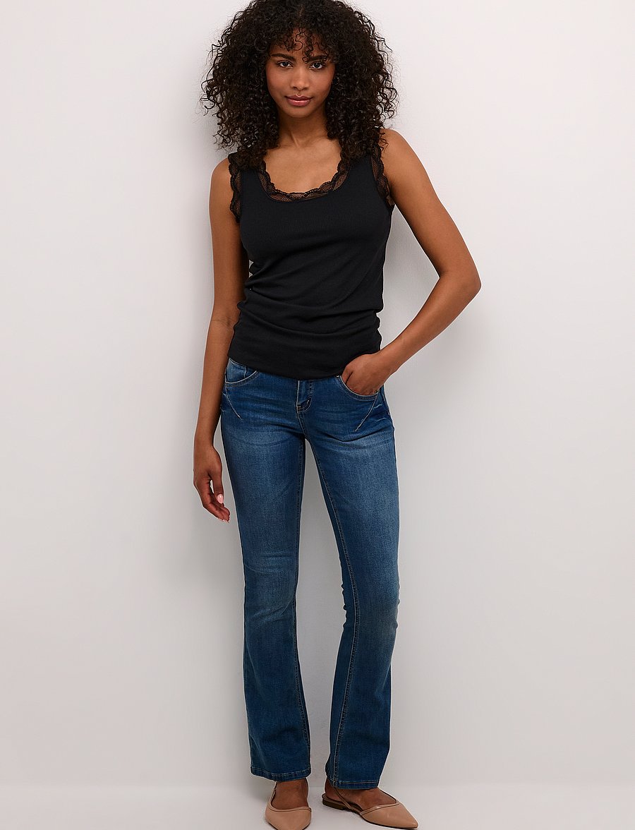 Cream - Vanessa top - tanktops - pitch black - 3