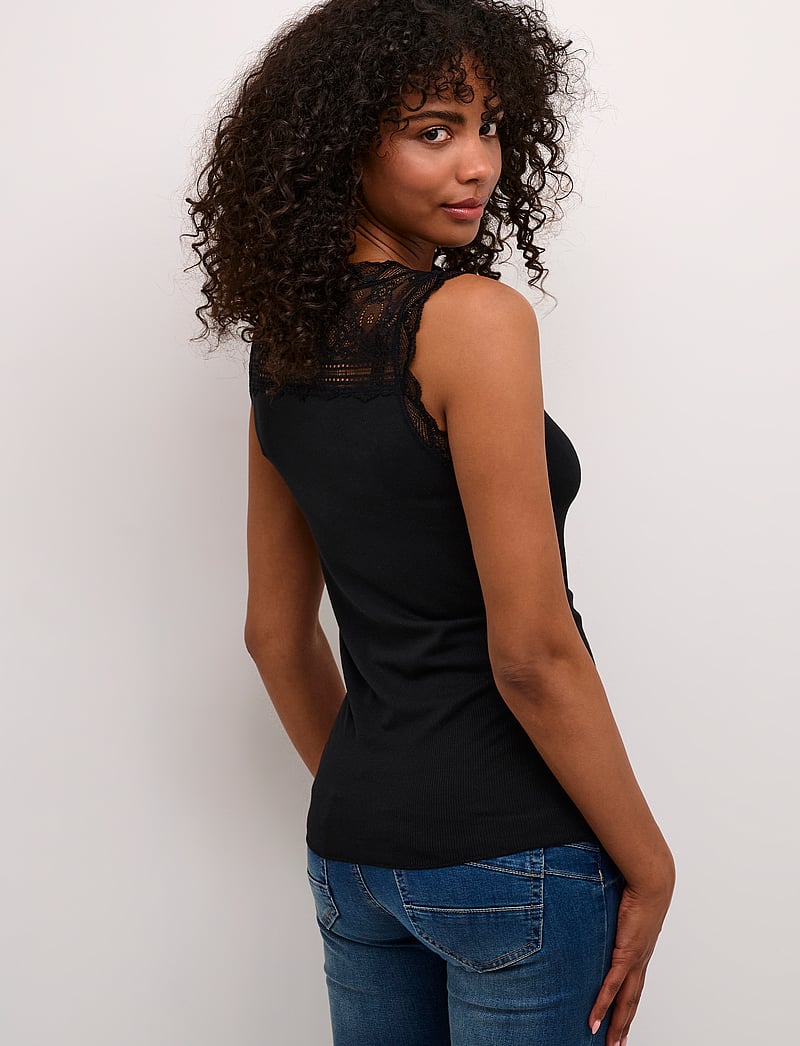 Cream - Vanessa top - tanktops - pitch black - 4