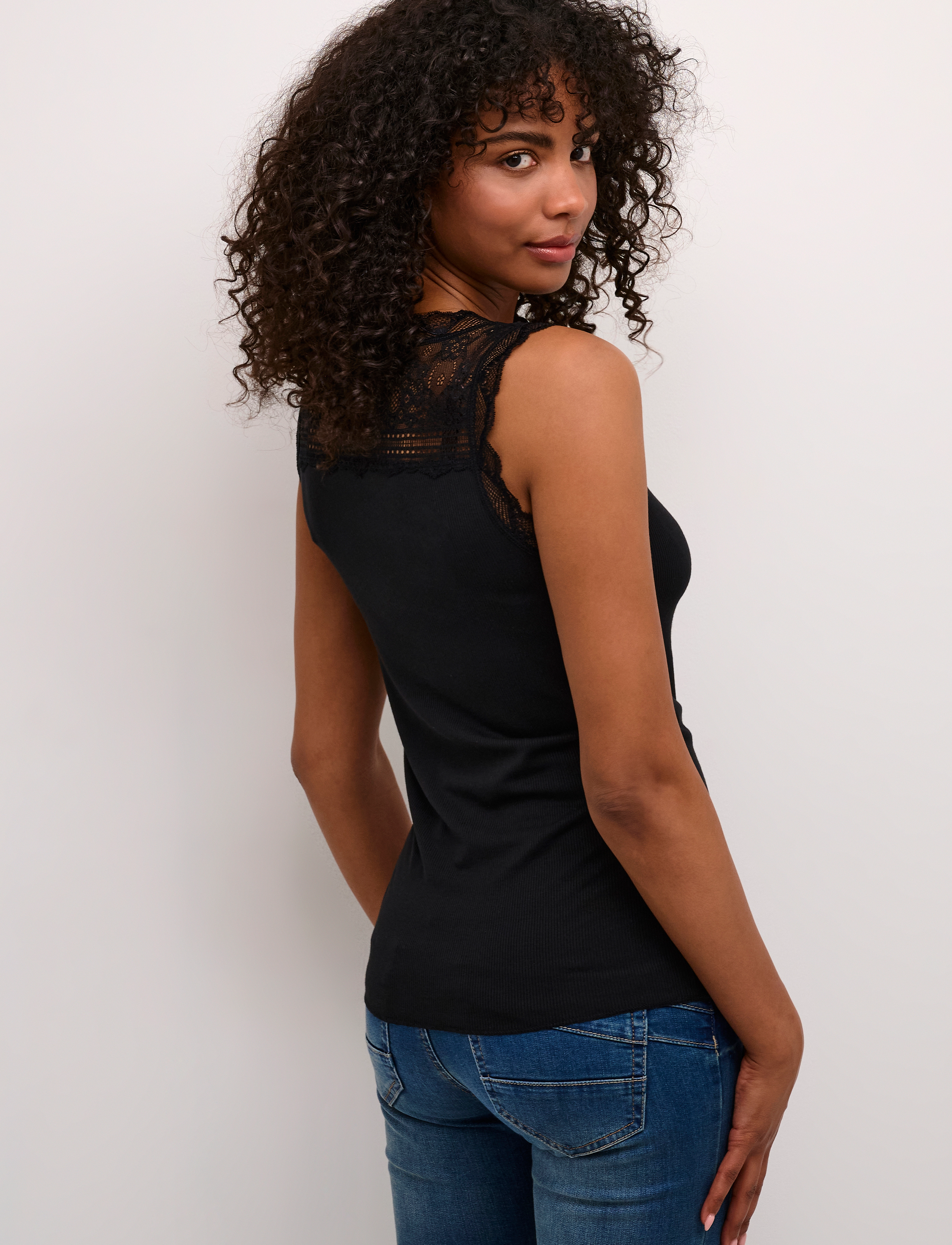 Cream - Vanessa top - linnen - pitch black - 4