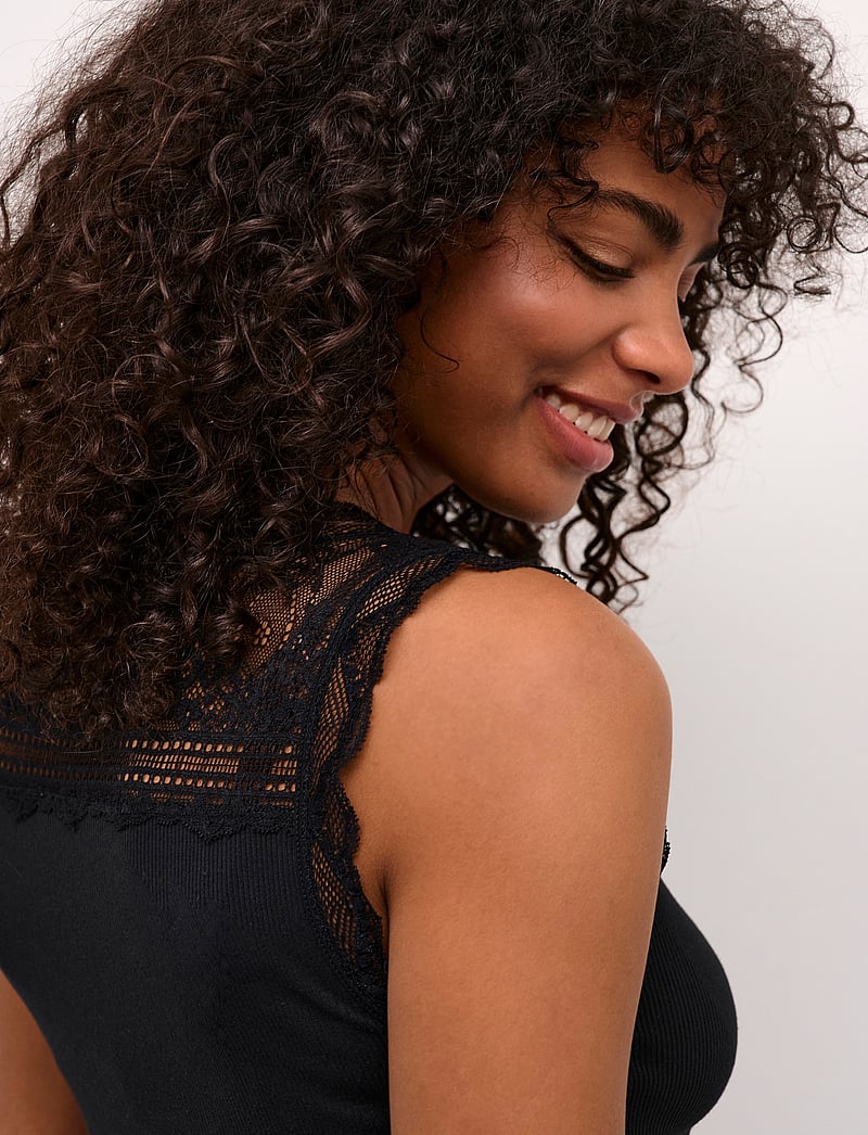 Cream - Vanessa top - tanktops - pitch black - 5