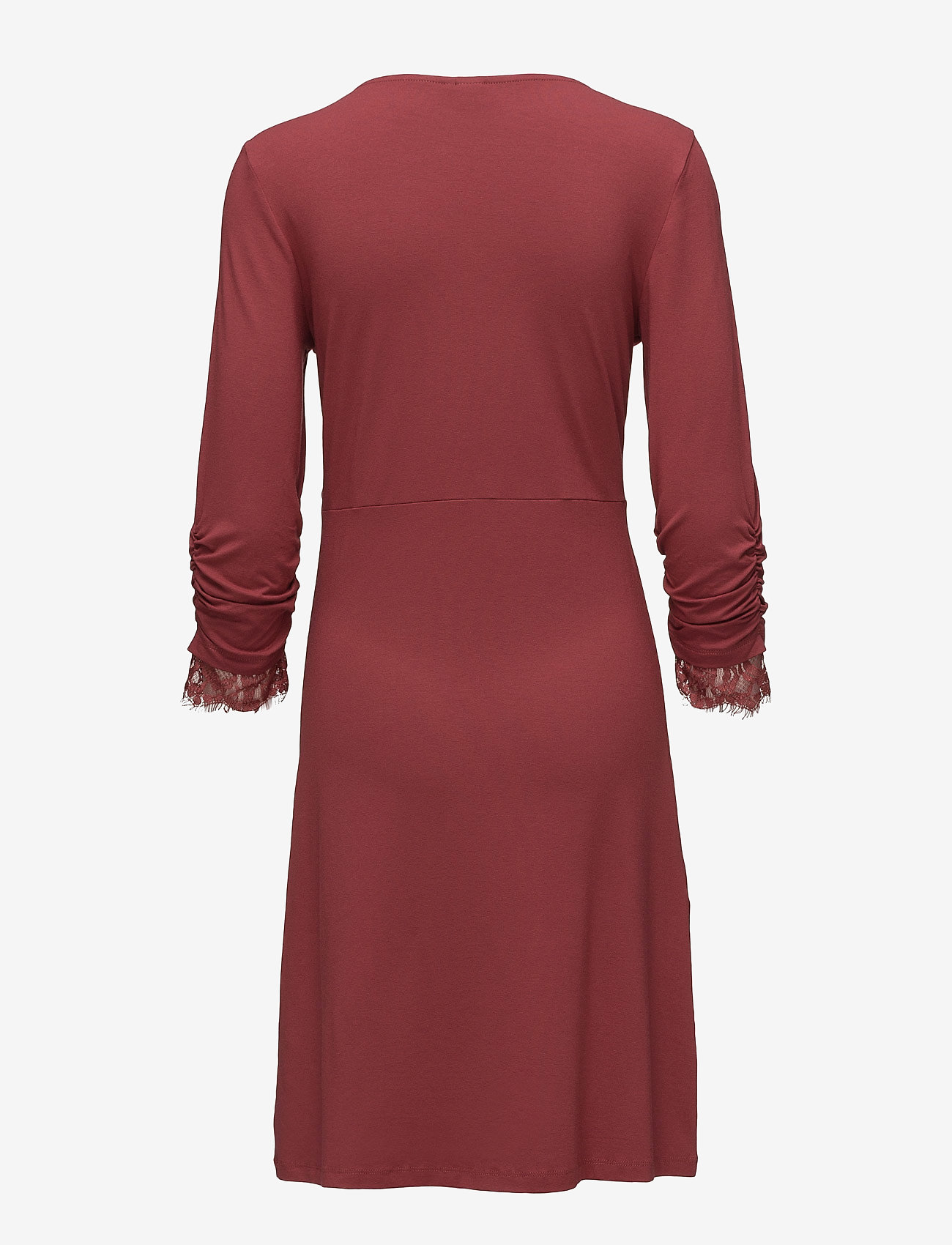 Cream - Rosemary solid dress - burnt russet - 1