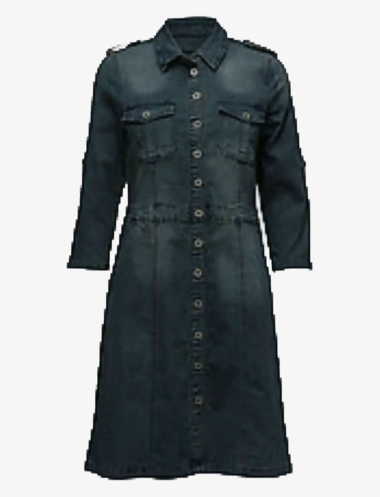Cream - Uniform Dress - royal navy blue - 1