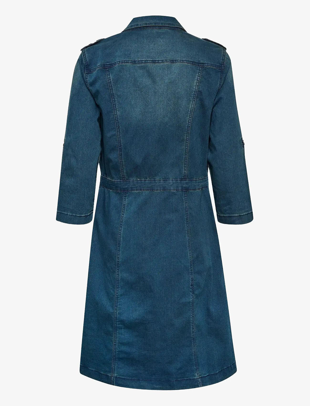 Cream - Uniform Dress - royal navy blue - 2