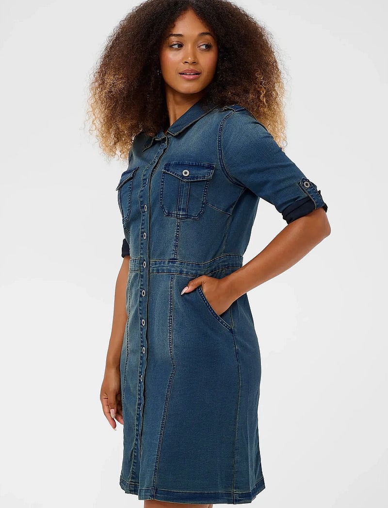 Cream Uniform Dress midi dresses shop at Booztlet Cream Uniform Dress midi dresses shop at Booztlet
