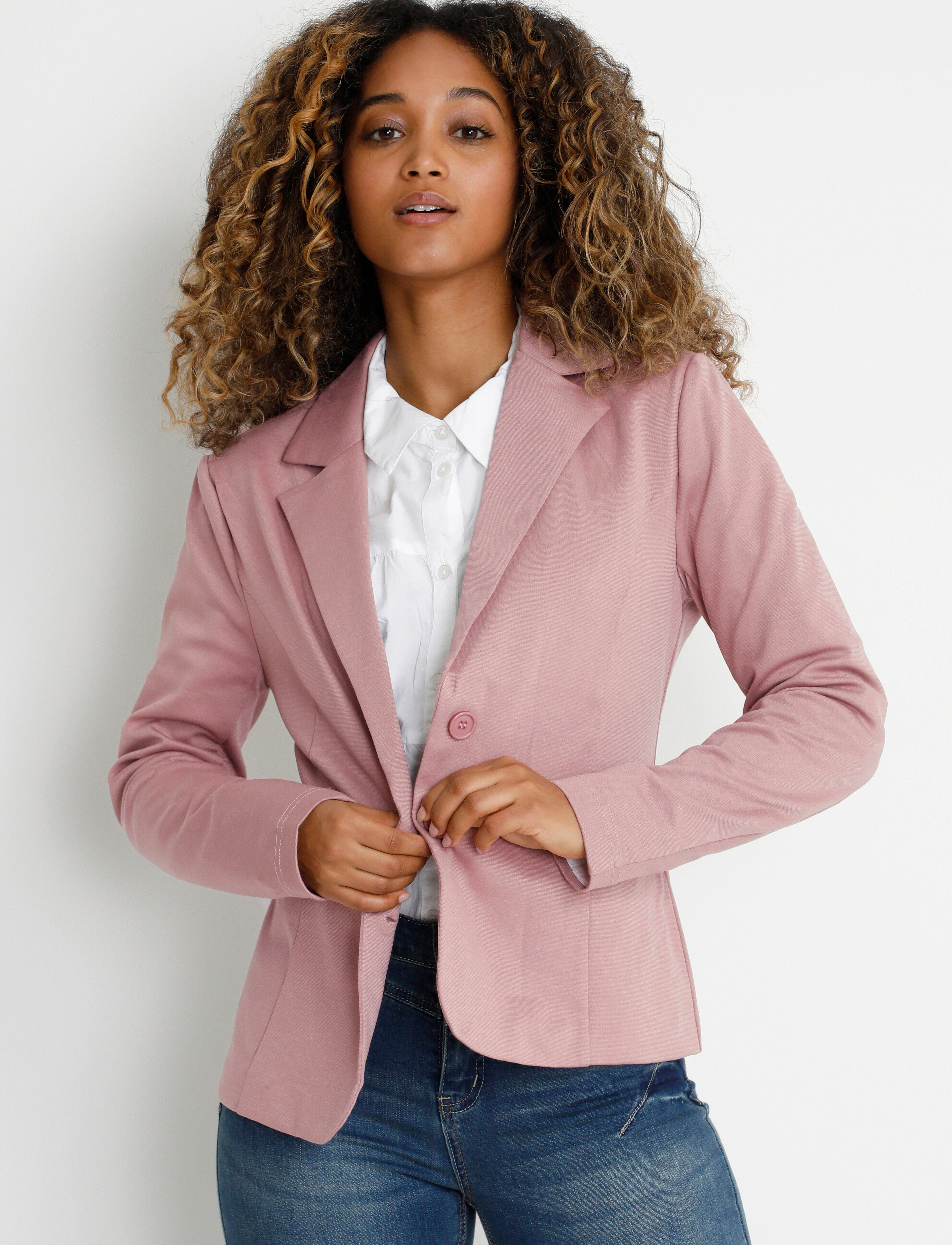 Cream Anett Blazer, XXL, Pink, Blazere > Enkeltradede Blazere, Dame