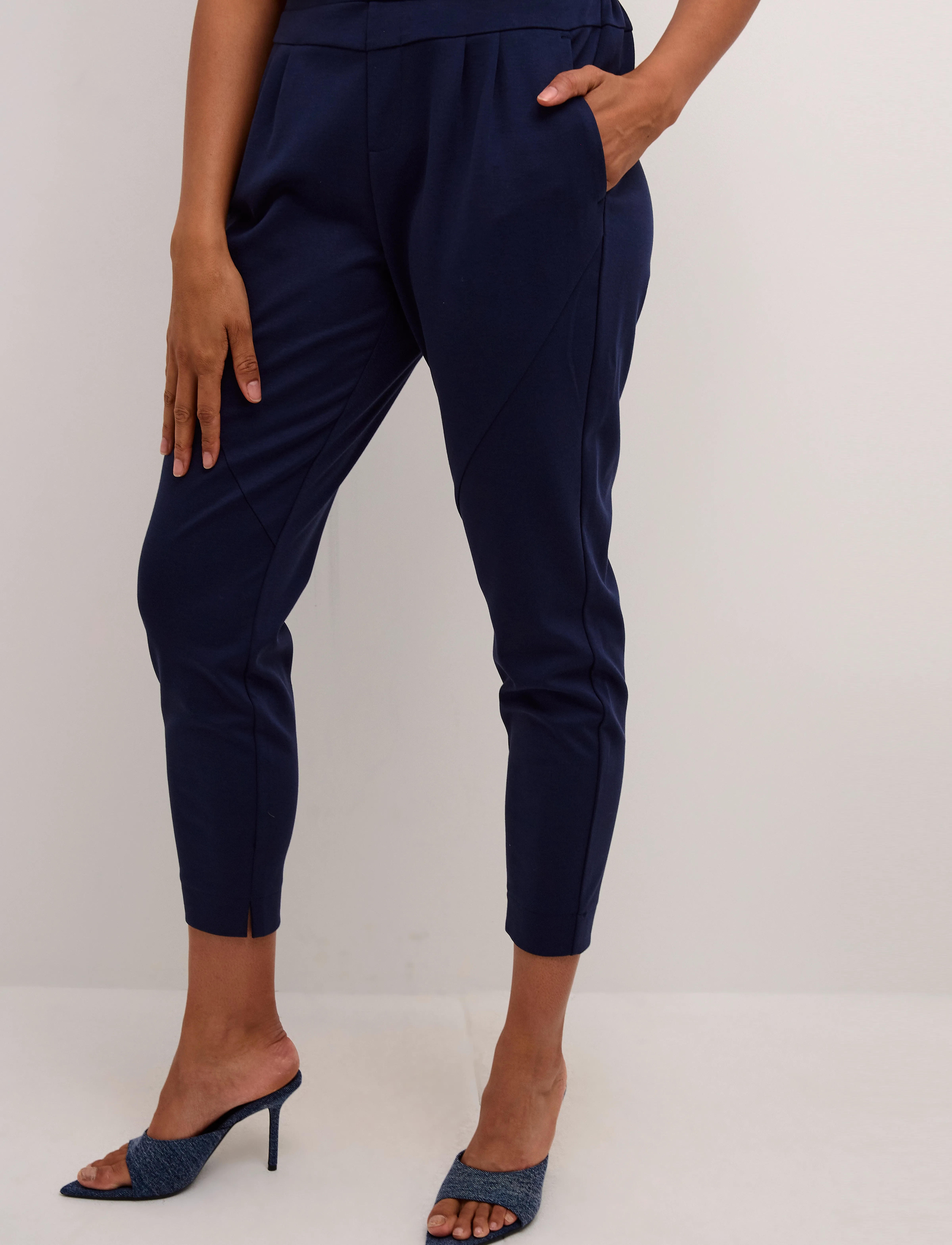 Cream Anett Pants, M, Navy, Bukser > Slim Fit-Bukser, Dame