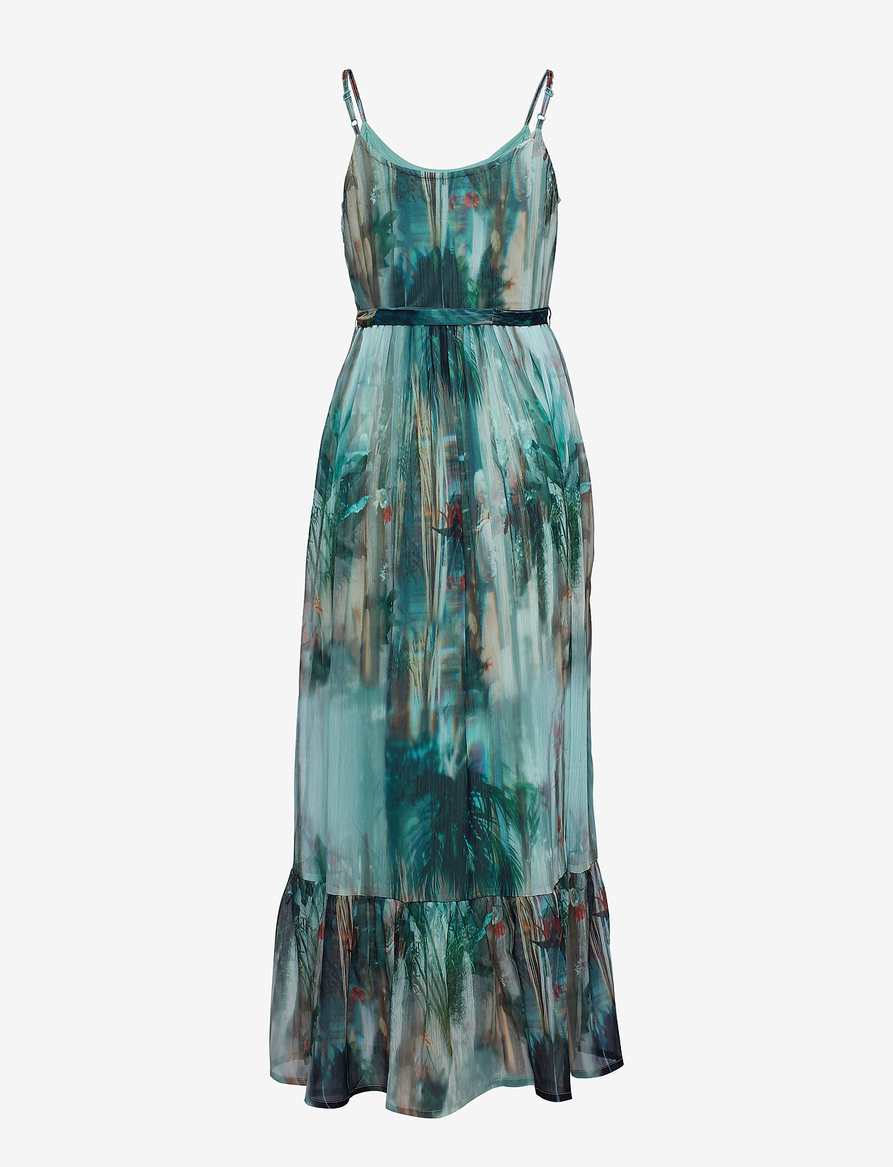 Cream - Jeanne Long Dress - malachite green - 1