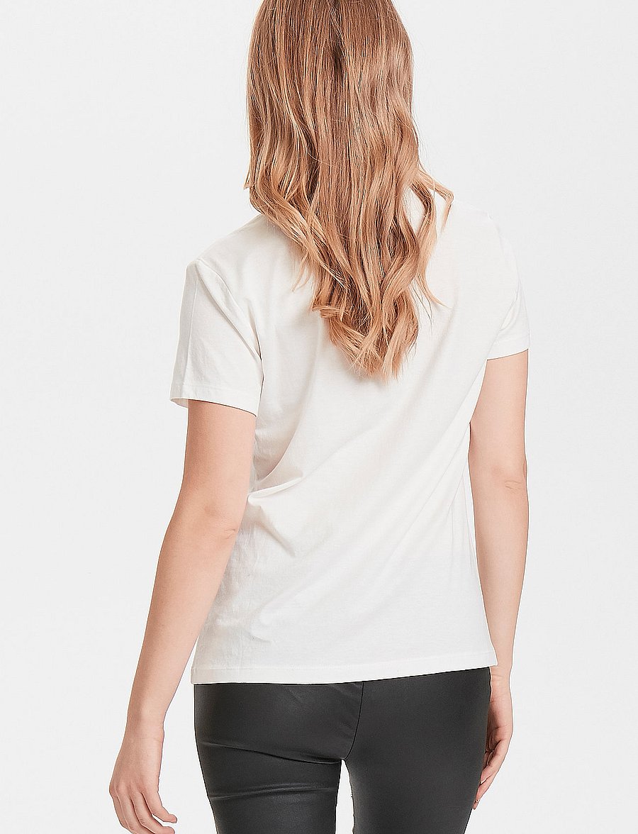 Cream - Naia Tshirt - stuttermarbolir - chalk - 5